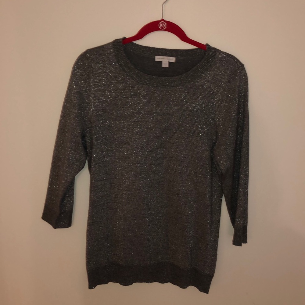 Grey/silver 3/4 Sleeve Sweater
